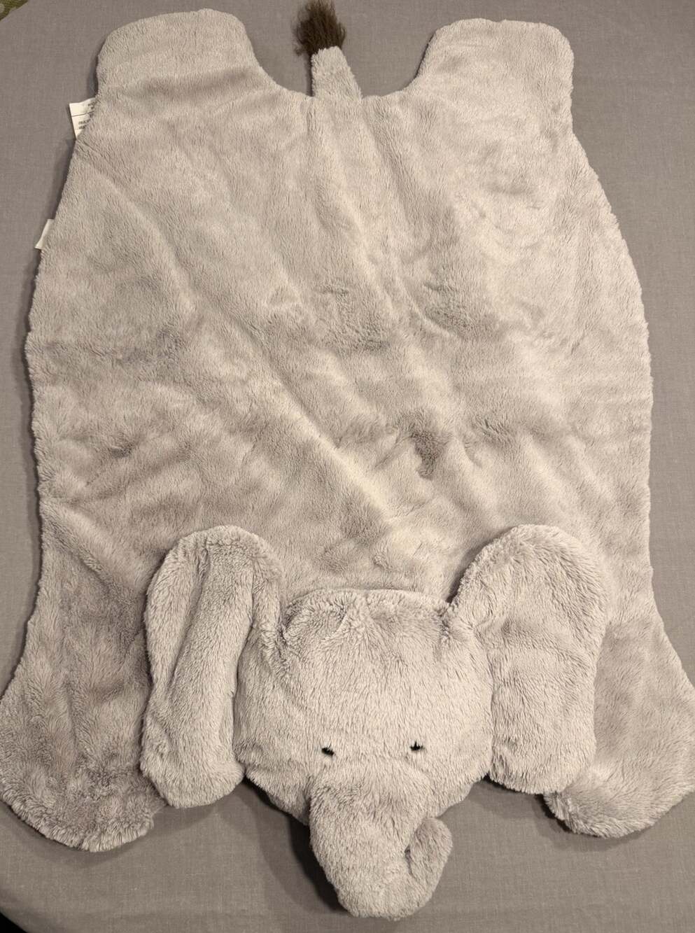 Pottery Barn Kids Gray Plush Elephant Playmate 25 x 33in